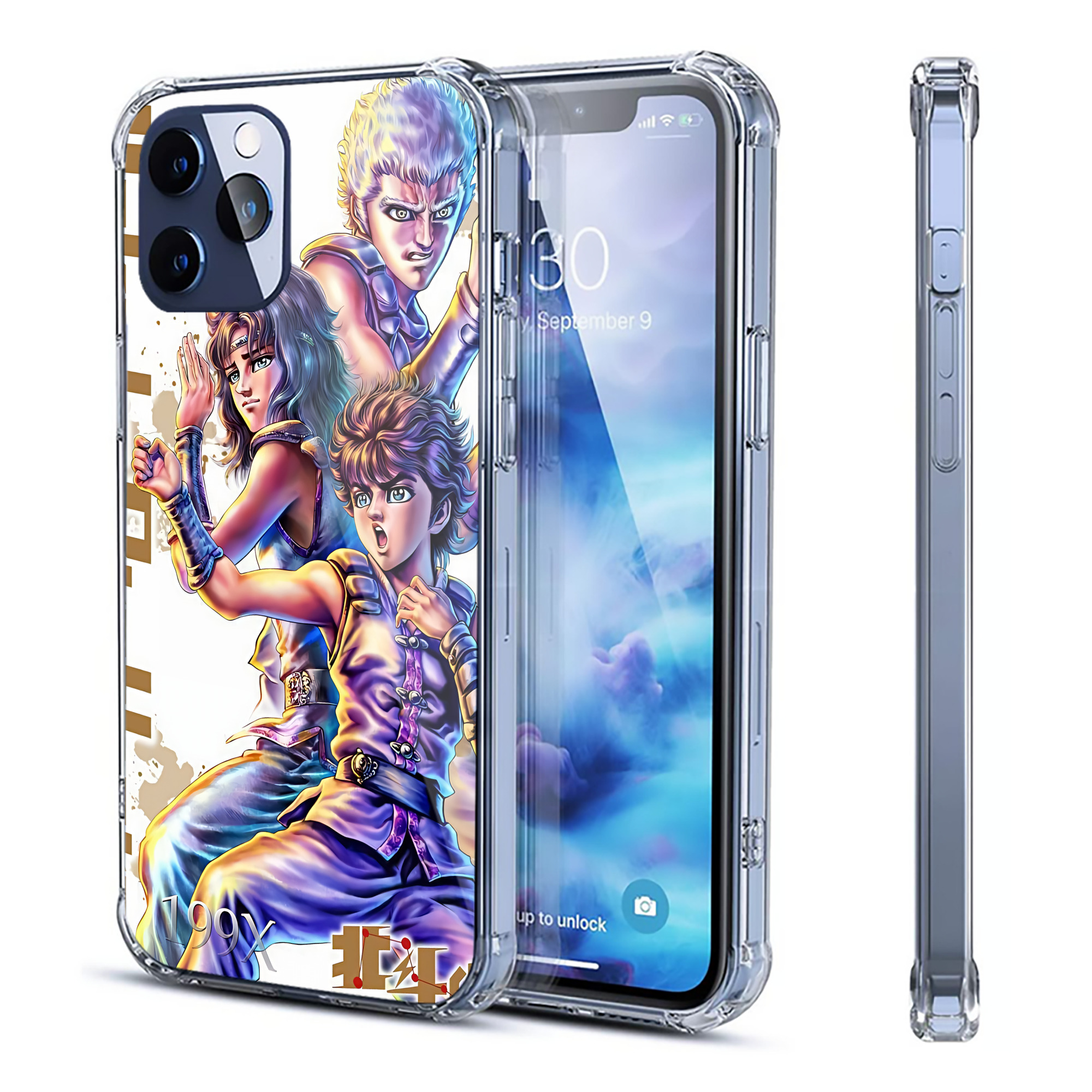（画像用） 北斗の拳 Fist of the North Star 【iPhone 12シリーズ対応】透明スマホケース（クリアソフトケース）